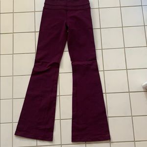 Lululemon yoga pants. Slight flare bottom